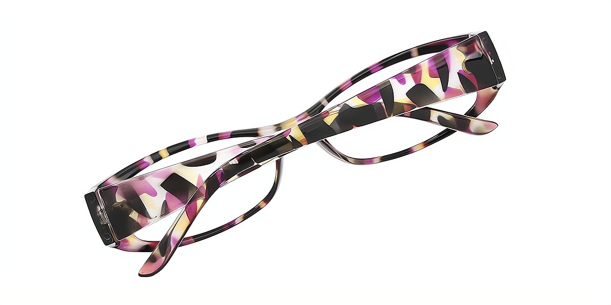 Multicolor Rectangle Chic Plastic Eyeglasses