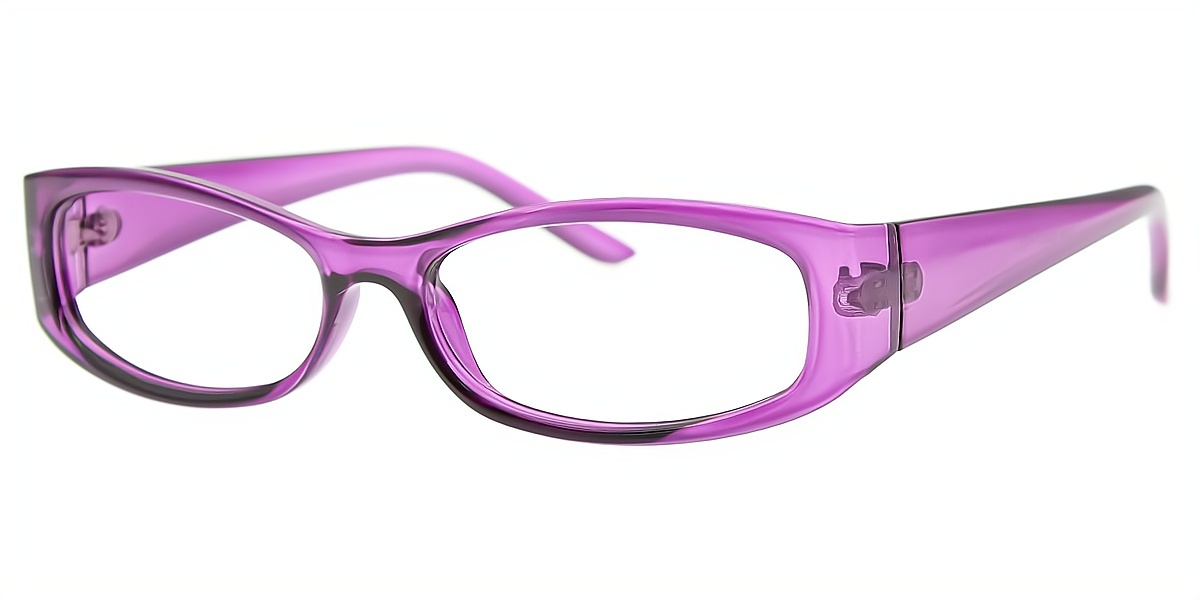 Purple Rectangle Chic Plastic Eyeglasses
