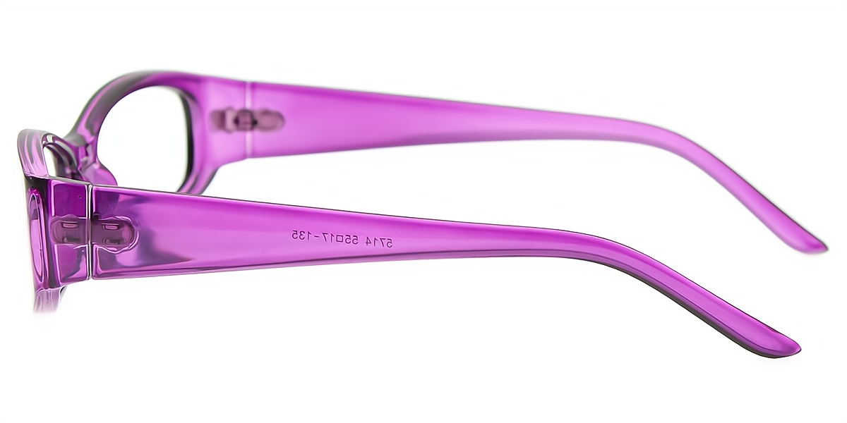 Purple Rectangle Chic Plastic Eyeglasses