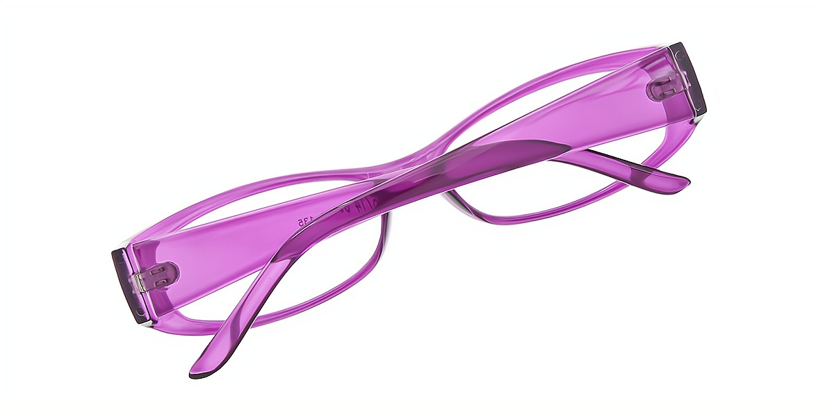 Purple Rectangle Chic Plastic Eyeglasses