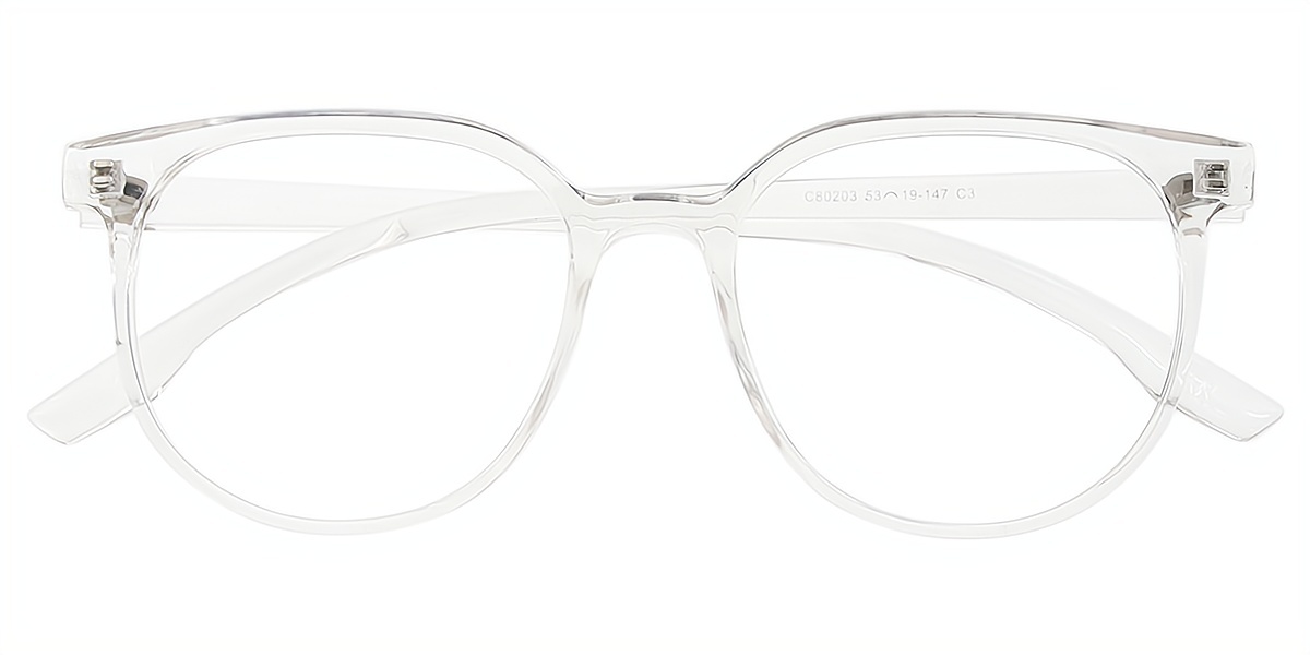 Clear Horn Simple Oversized TR90 Eyeglasses