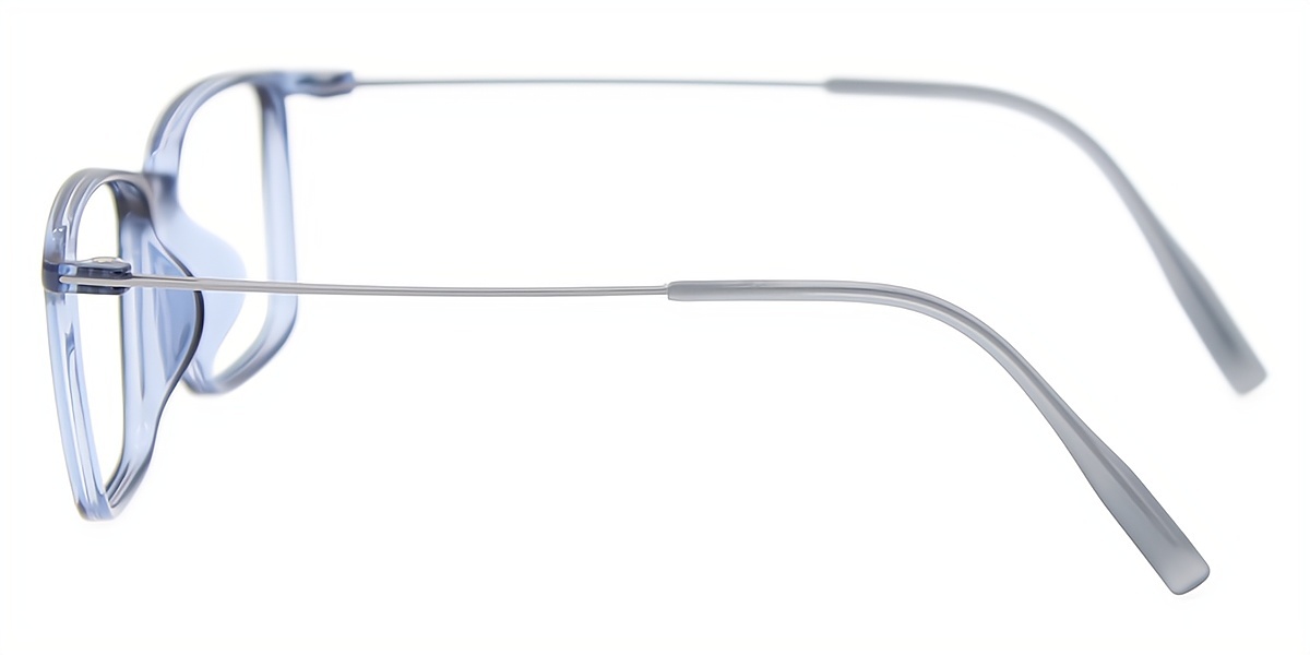 Blue Rectangle Simple Mixed Materials Eyeglasses