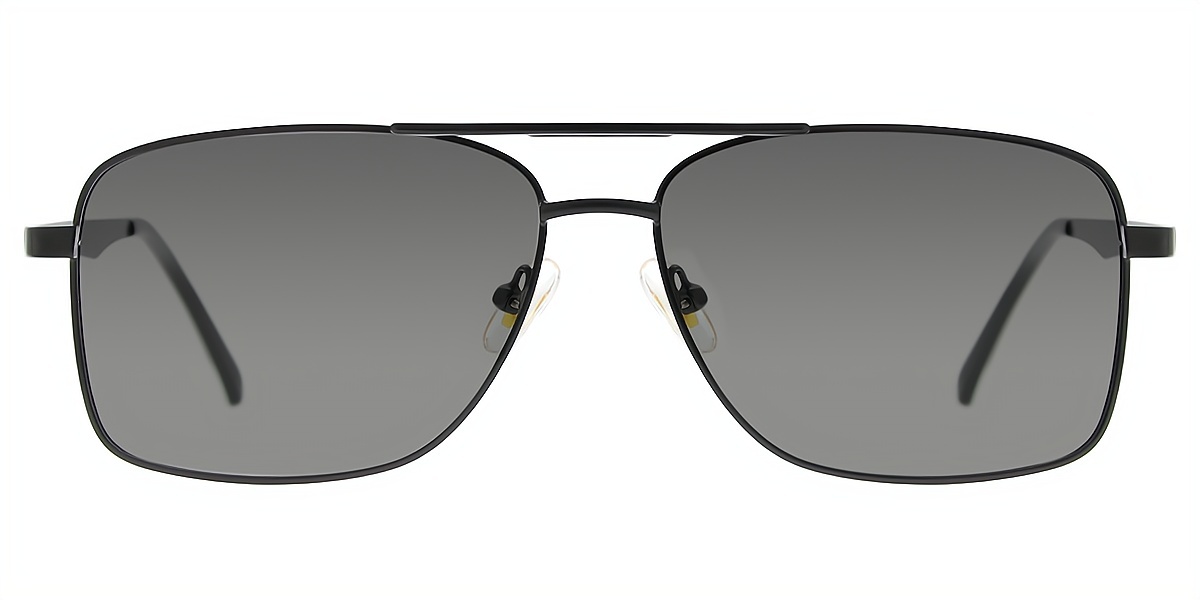 Black Aviator Classic Metal Eyeglasses