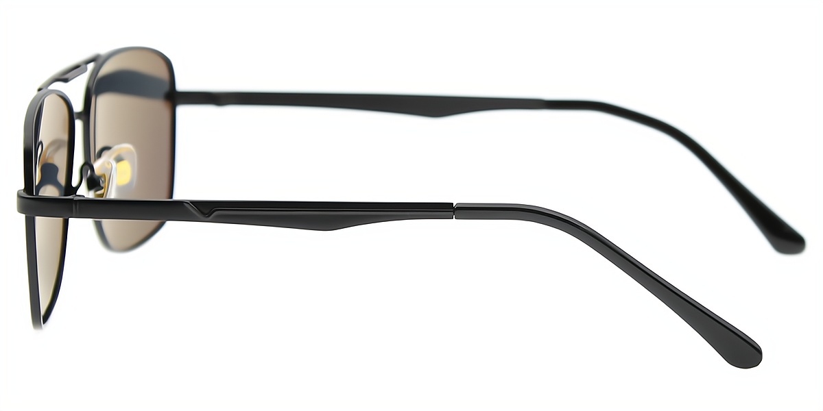 Black Aviator Classic Metal Eyeglasses