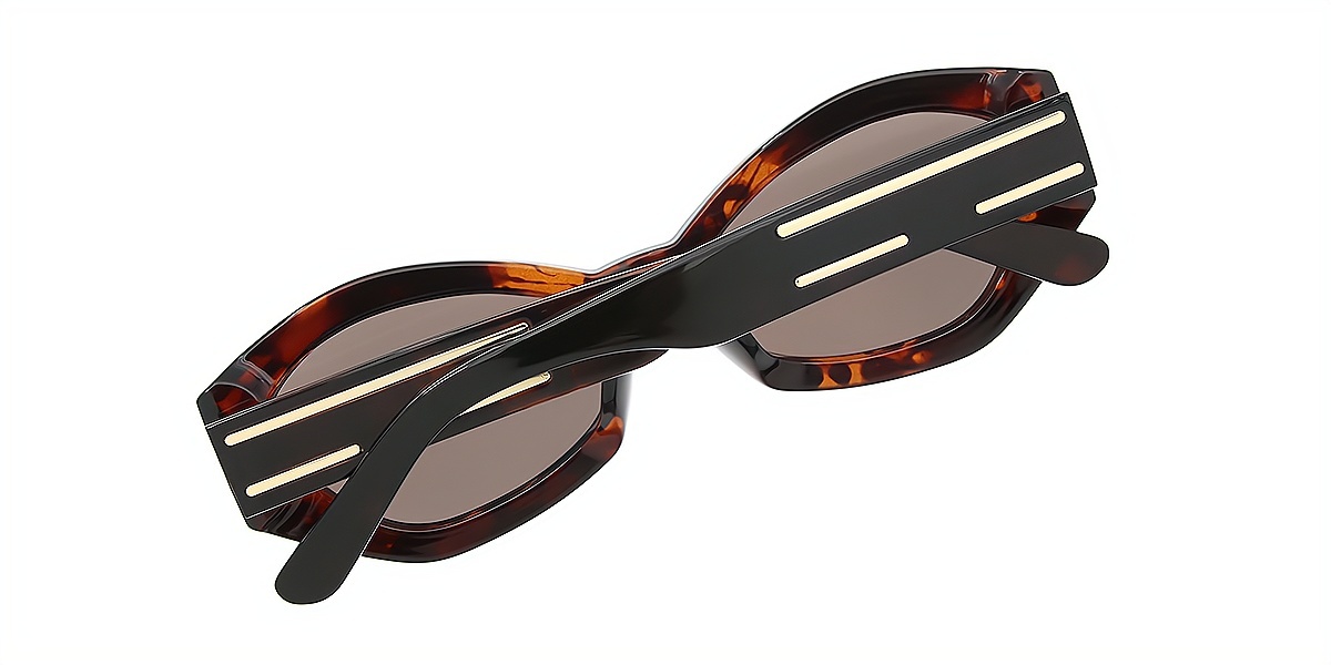 Tortoise Geometric Modish Plastic Eyeglasses