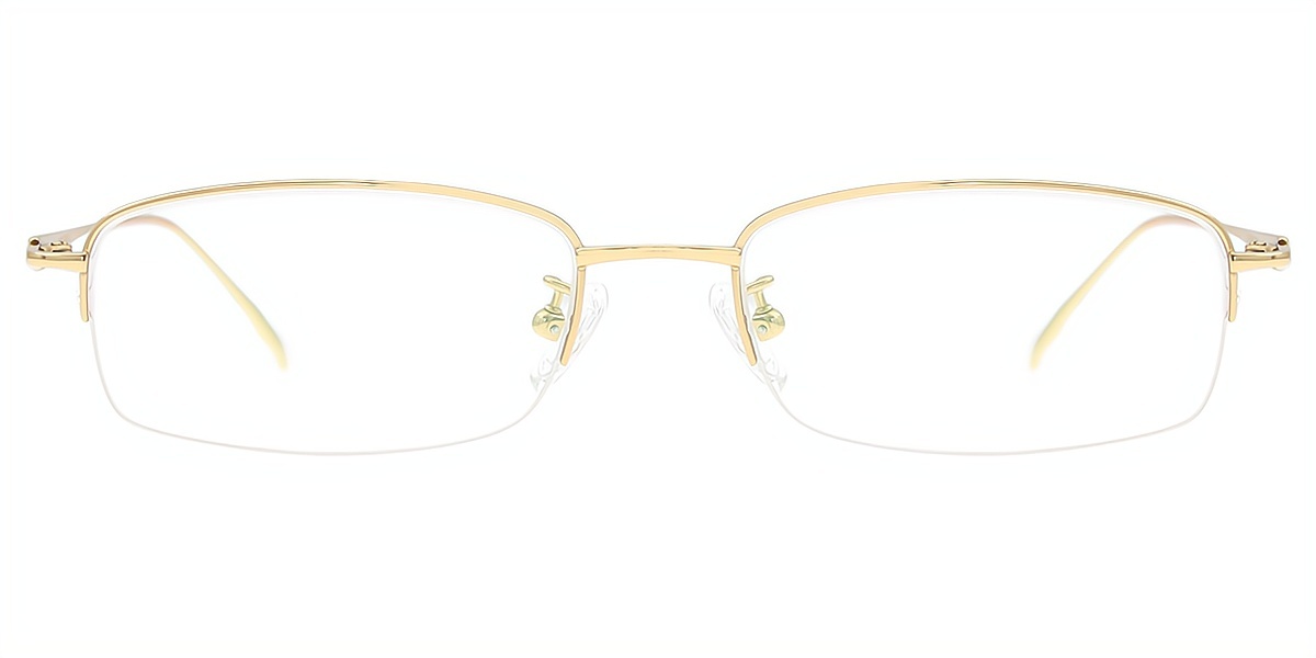 Golden Rectangle Simple Titanium Eyeglasses