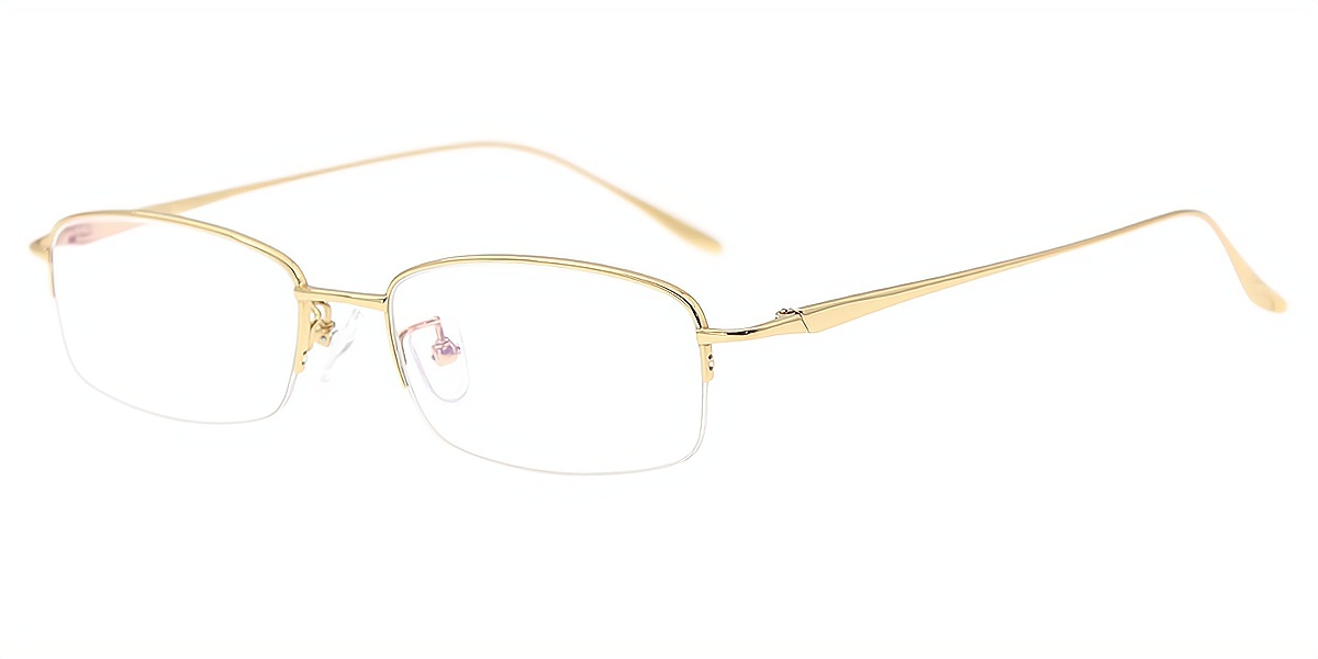 Golden Rectangle Simple Titanium Eyeglasses