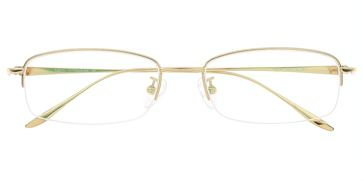 Golden Rectangle Simple Titanium Eyeglasses