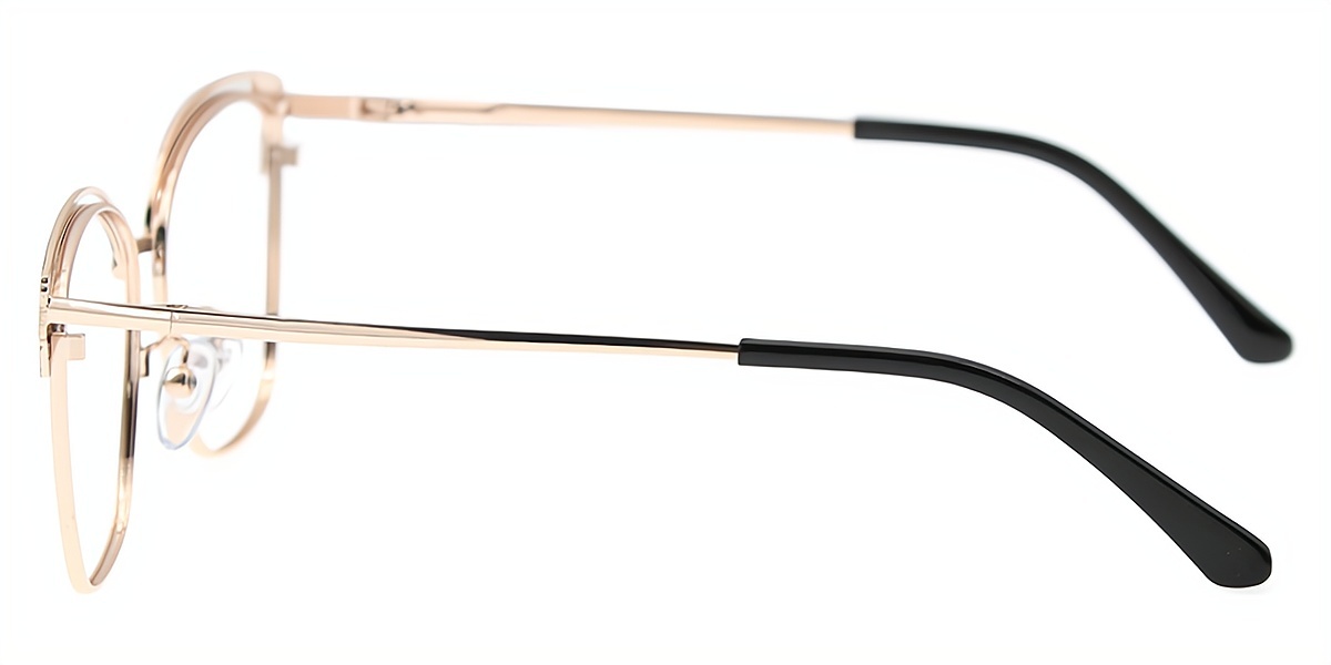 Black Cat Eye Exquisite Metal Eyeglasses