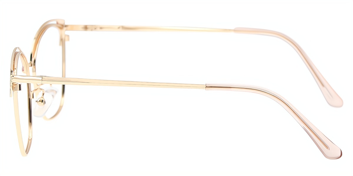 Pink Cat Eye Exquisite Metal Eyeglasses