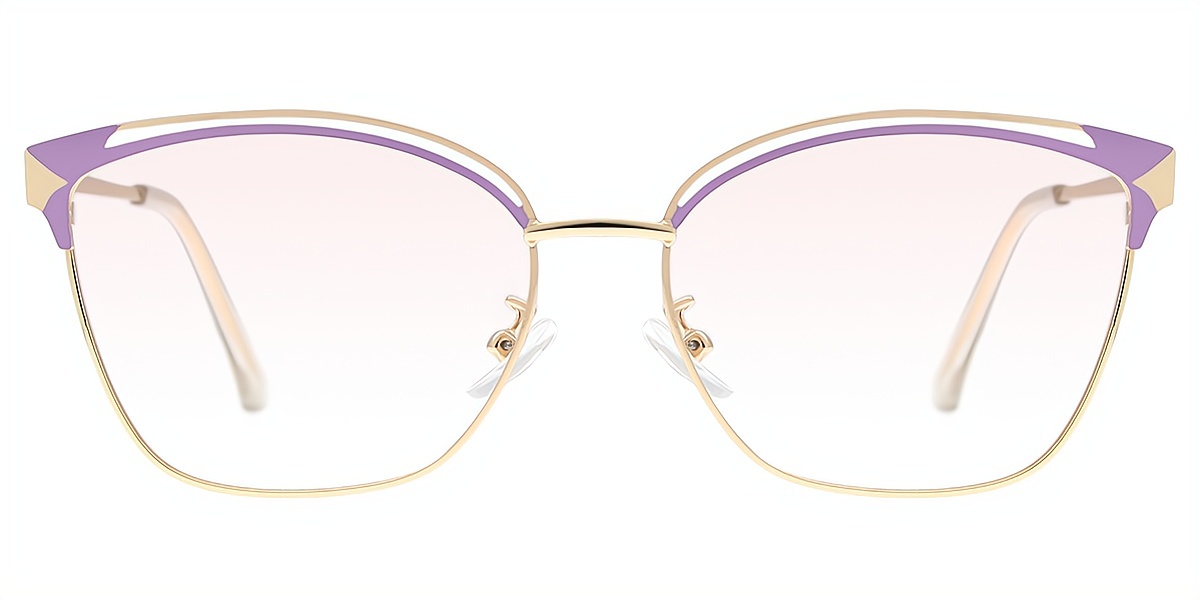 Purple Cat Eye Exquisite Metal Eyeglasses