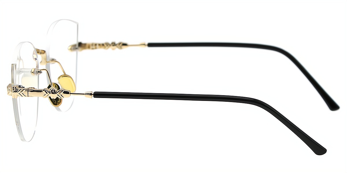 Golden Cat Eye Metal Eyeglasses