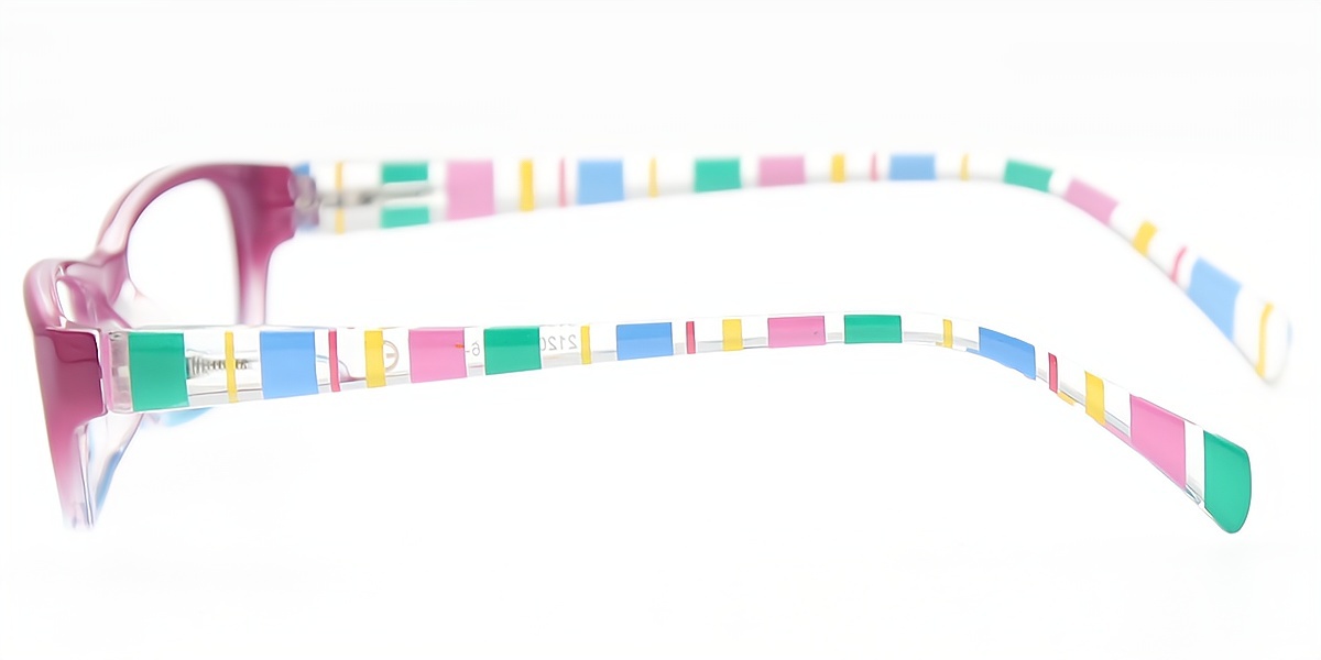 Purple Blue Rectangle Chic Plastic Eyeglasses