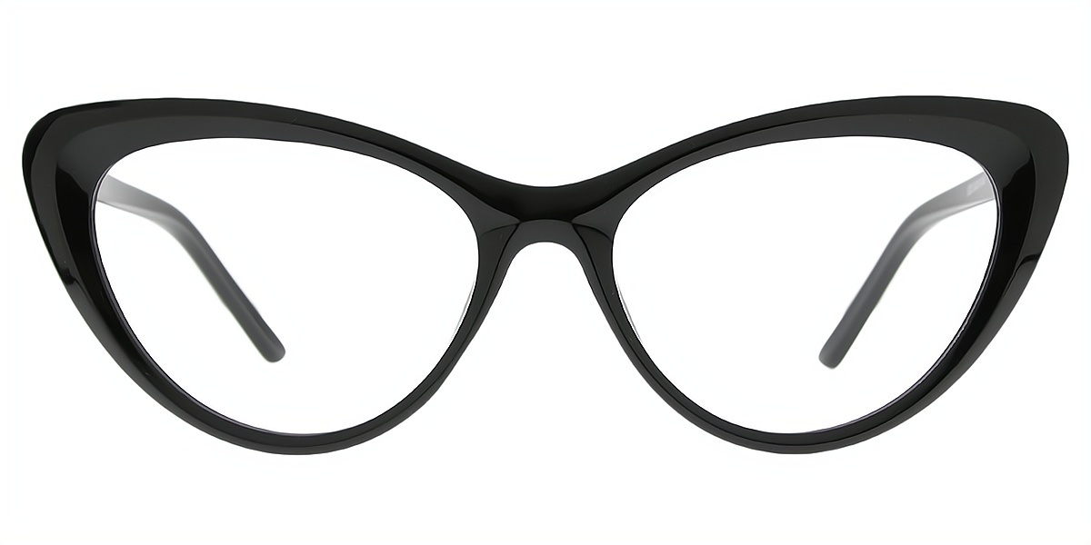 Black Cat Eye Retro Plastic Eyeglasses