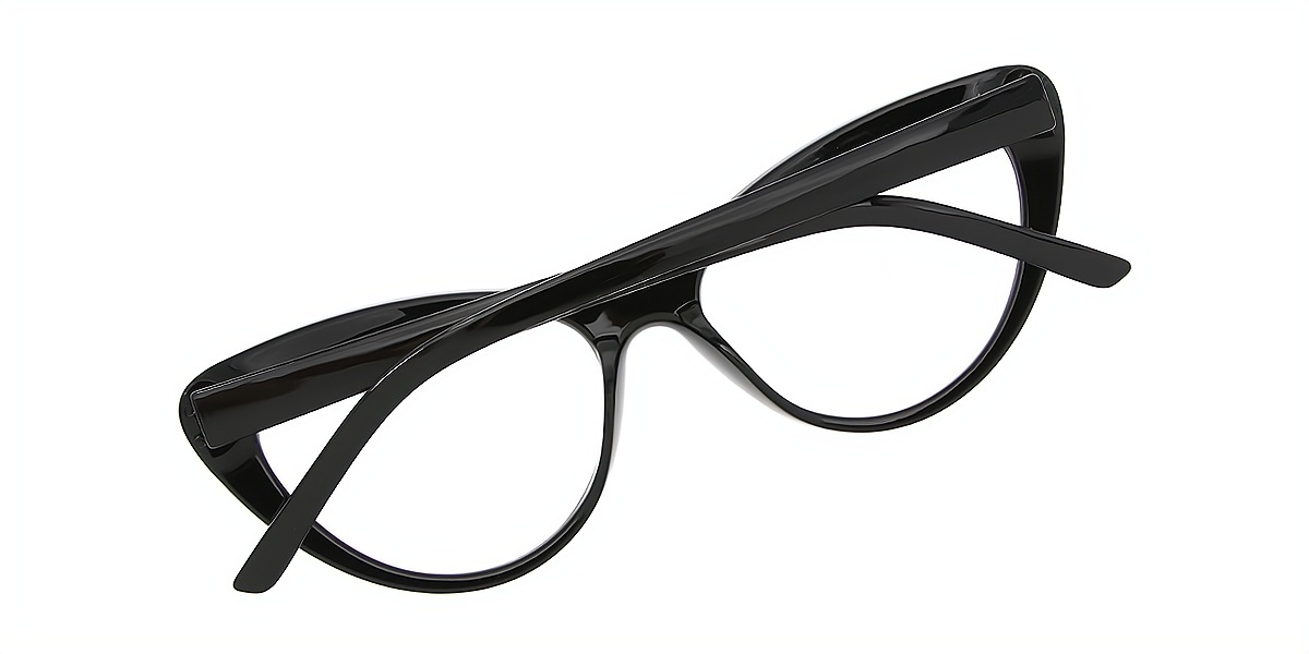Black Cat Eye Retro Plastic Eyeglasses