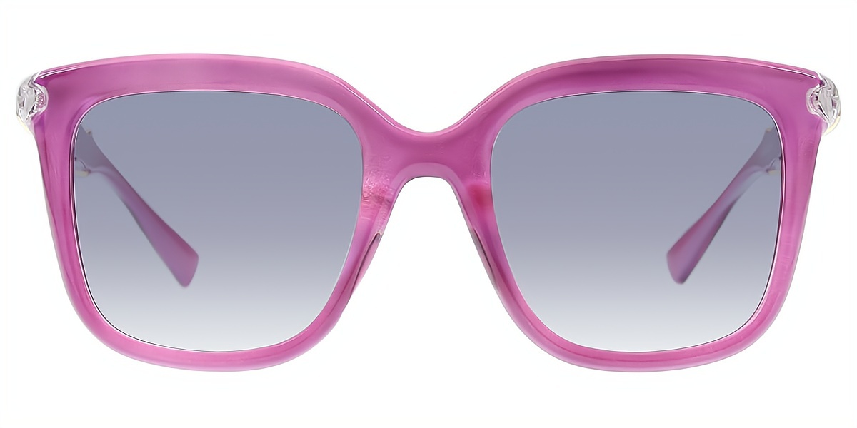 Purple Square Chic Oversized Plastic Eyeglasses