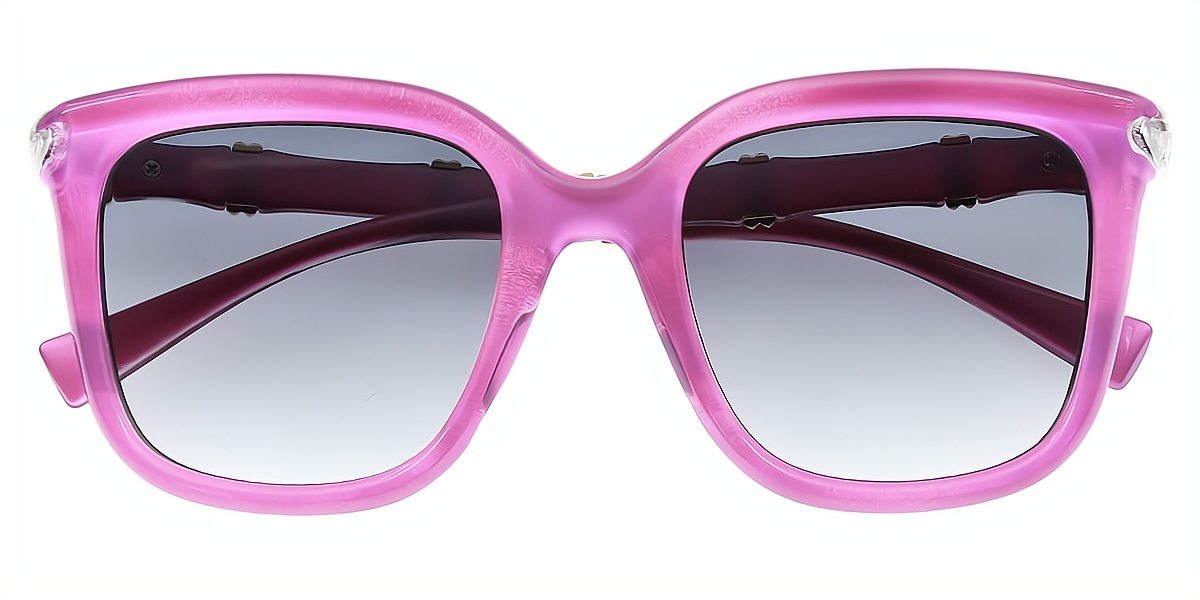 Purple Square Chic Oversized Plastic Eyeglasses