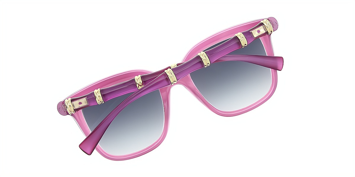 Purple Square Chic Oversized Plastic Eyeglasses