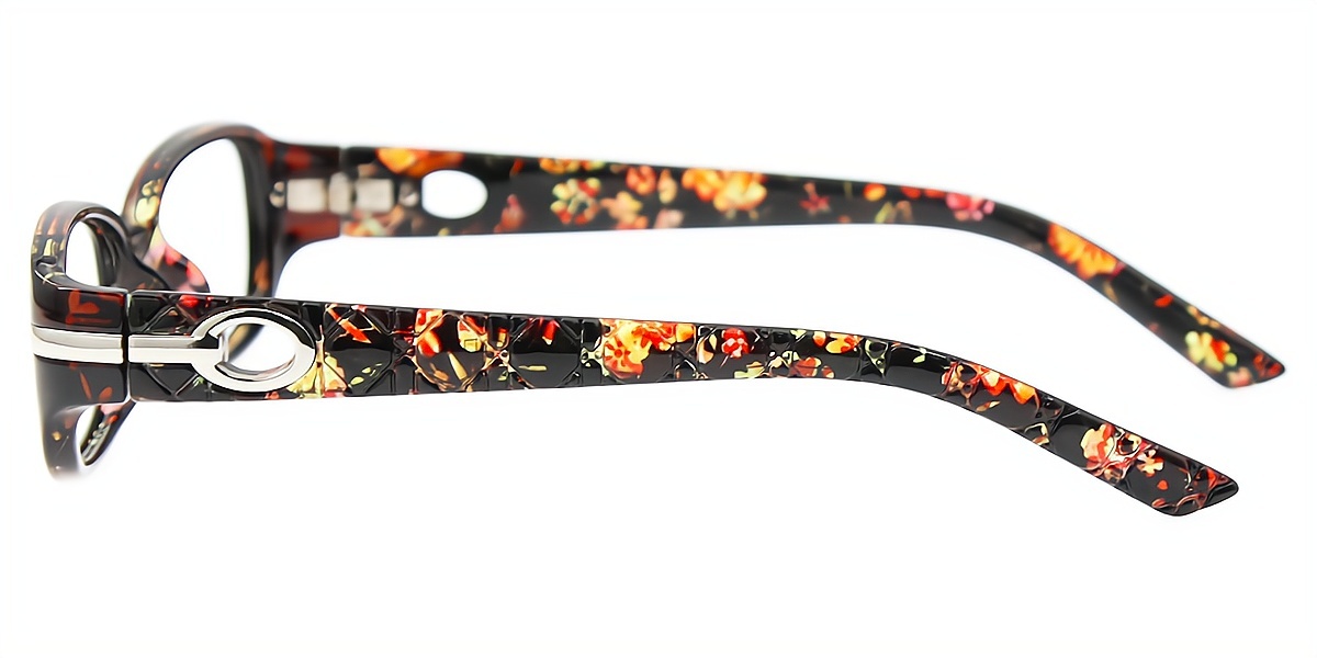 Floral Oval Retro TR90 Eyeglasses