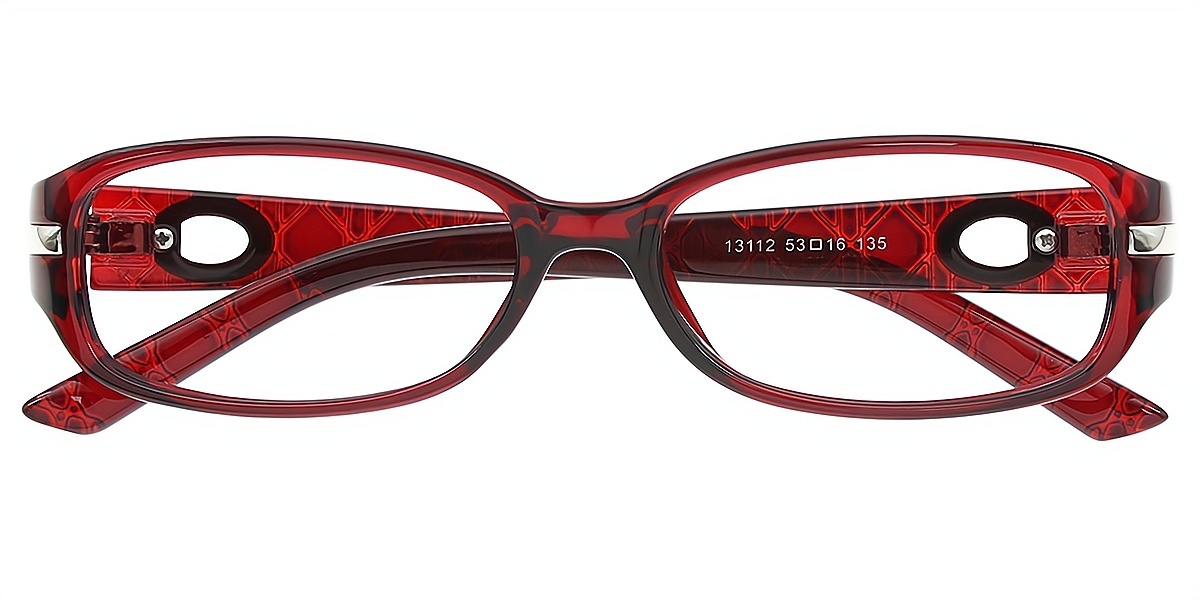 Red Oval Retro TR90 Eyeglasses