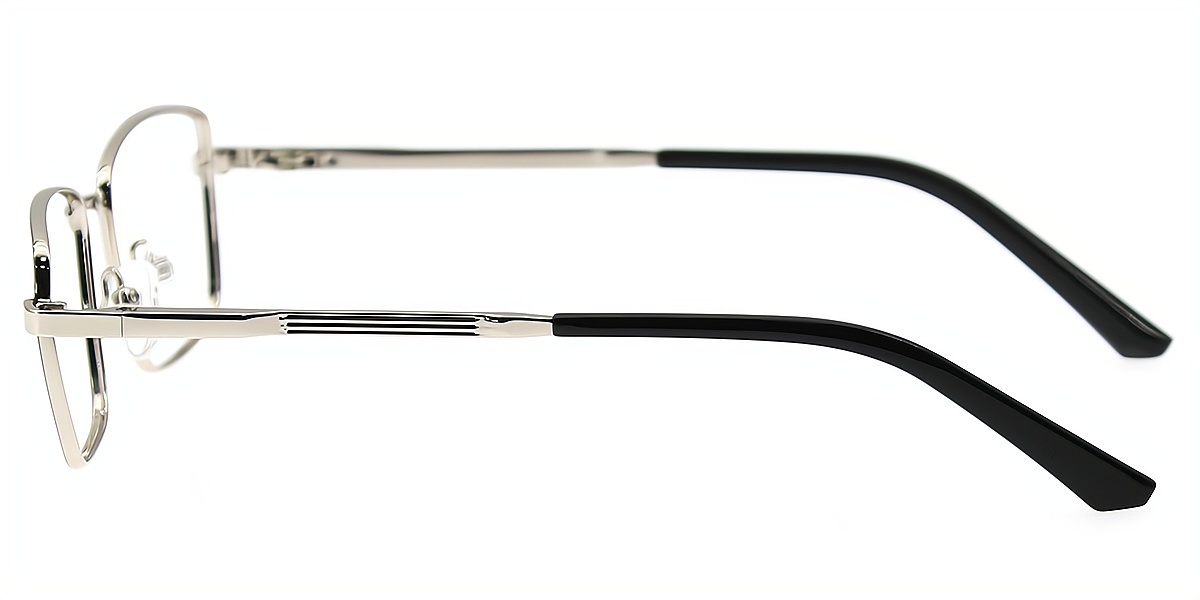 Black Rectangle Elegant Metal Eyeglasses
