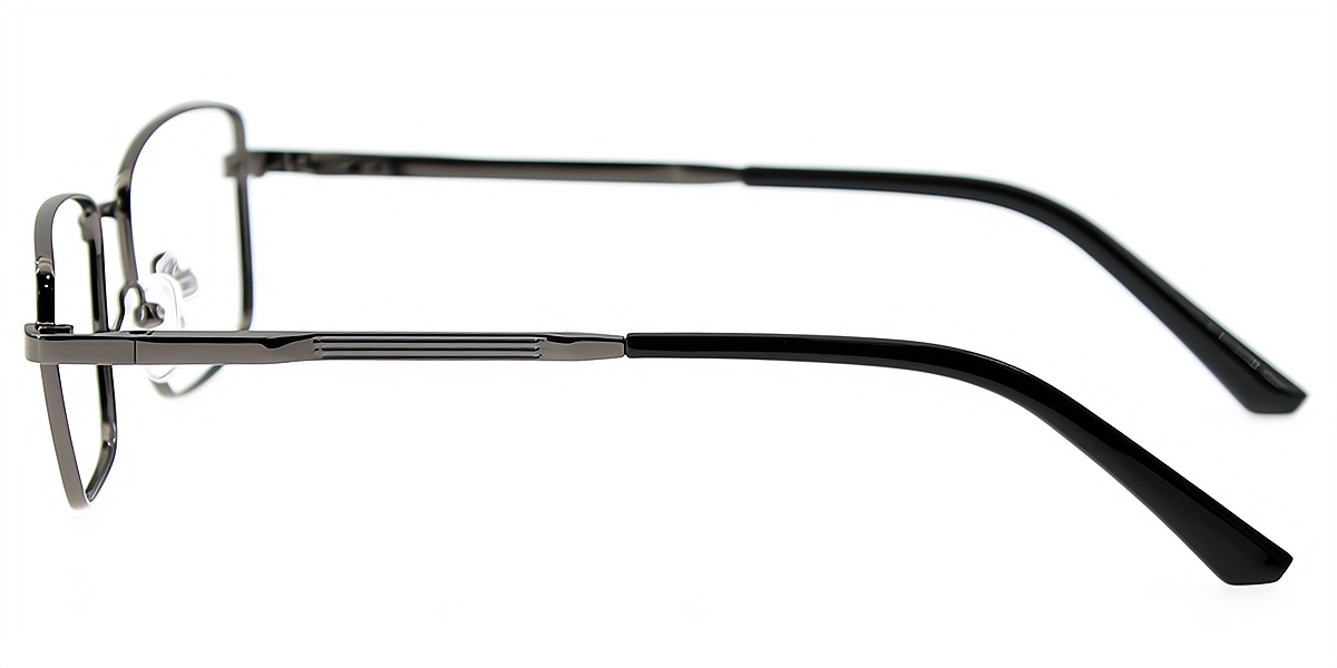 Gray Rectangle Elegant Metal Eyeglasses
