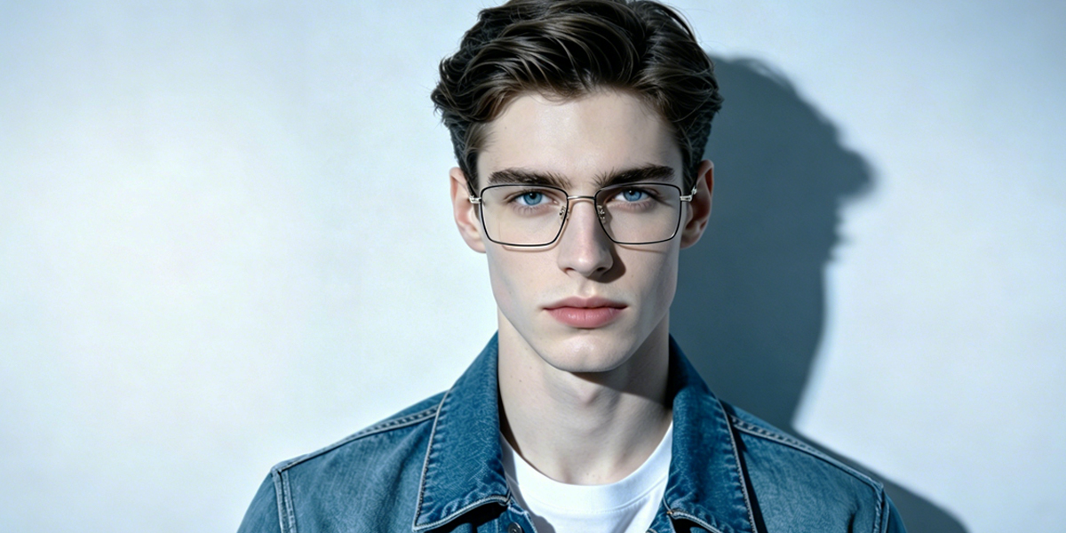 Black Rectangle Elegant Metal Eyeglasses