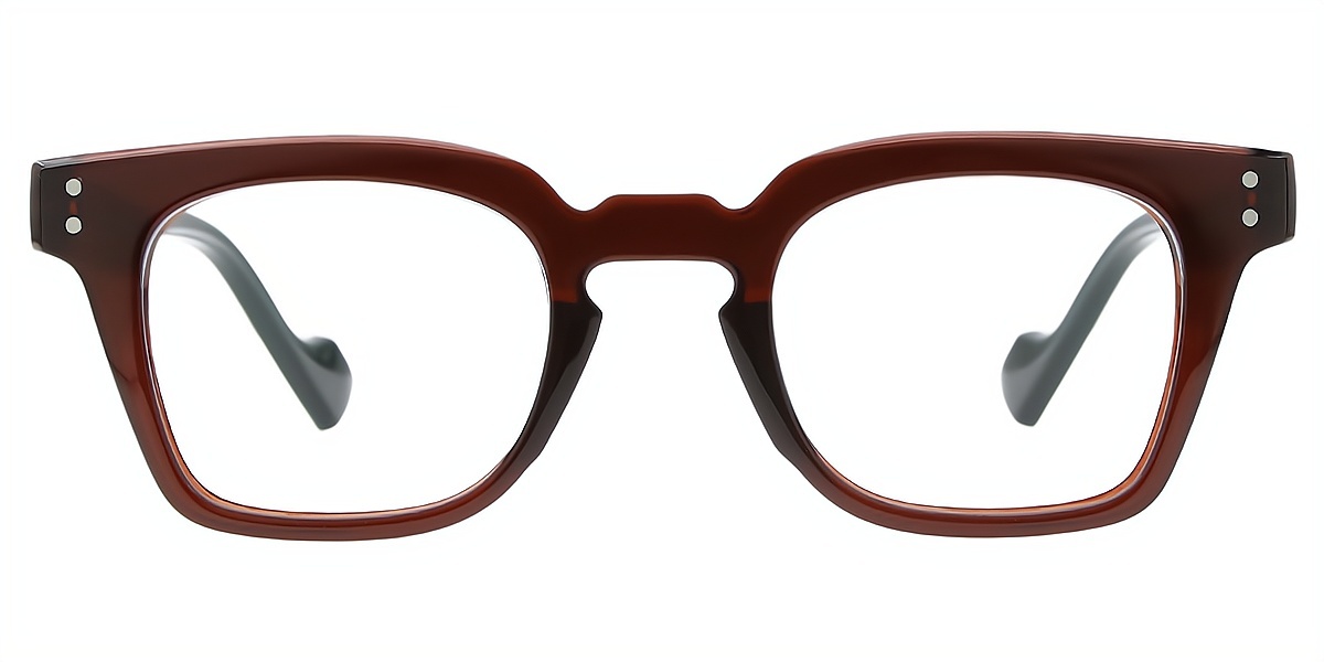 Brown Horn Retro Plastic Eyeglasses