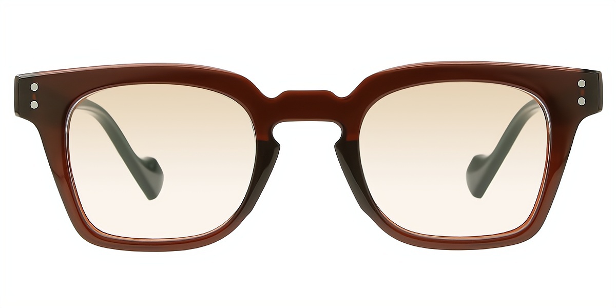 Brown Horn Retro Plastic Eyeglasses