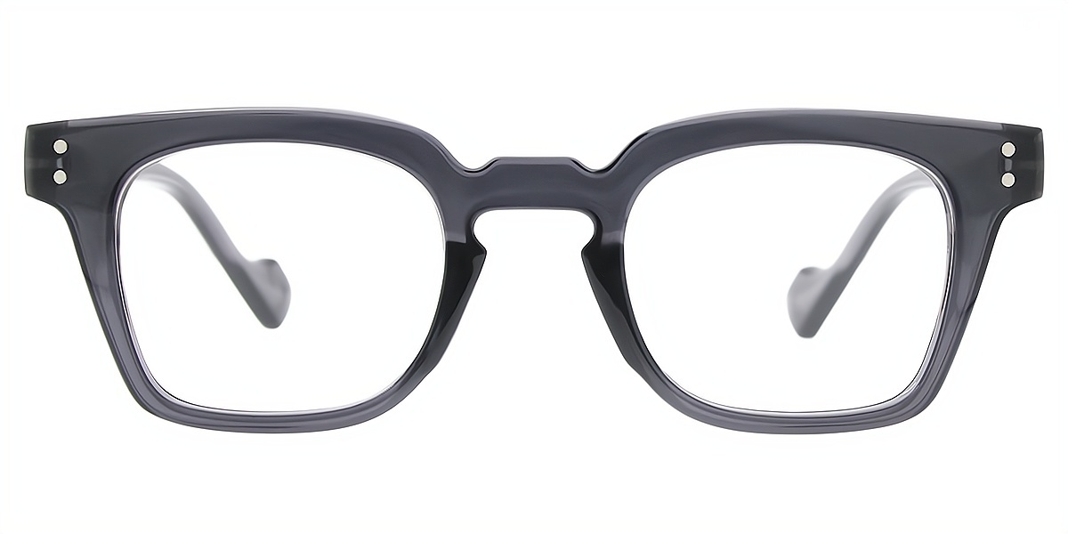 Gray Horn Retro Plastic Eyeglasses