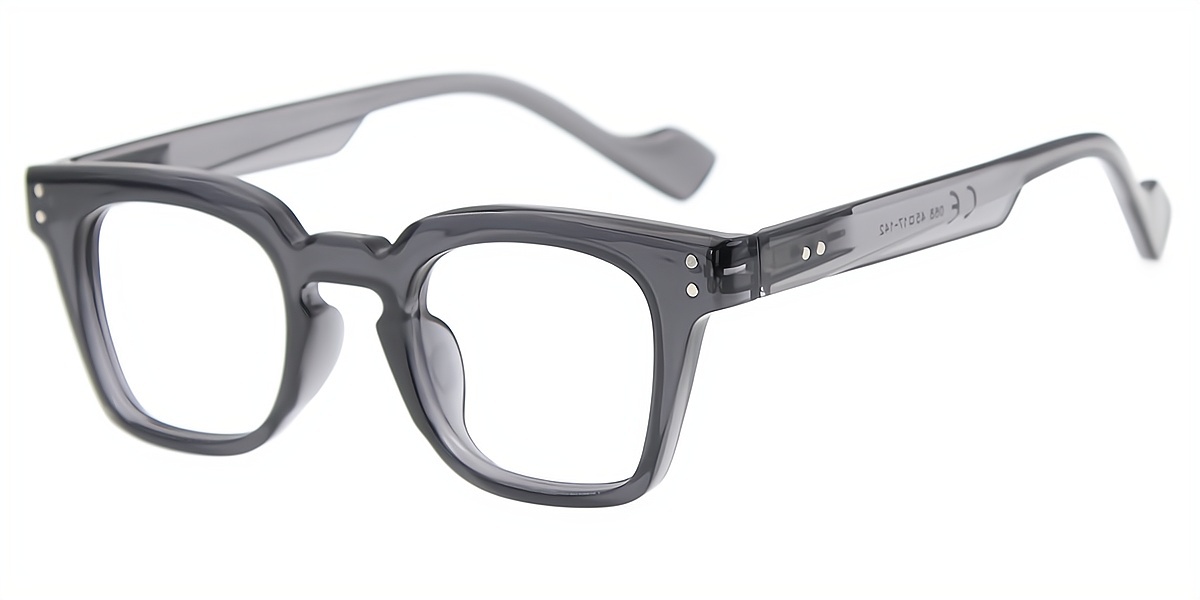 Gray Horn Retro Plastic Eyeglasses