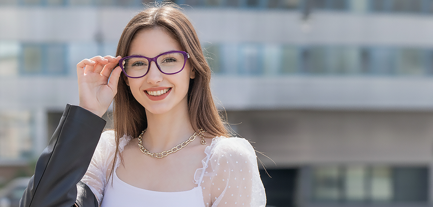 Purple Cat Eye Chic TR90 Eyeglasses
