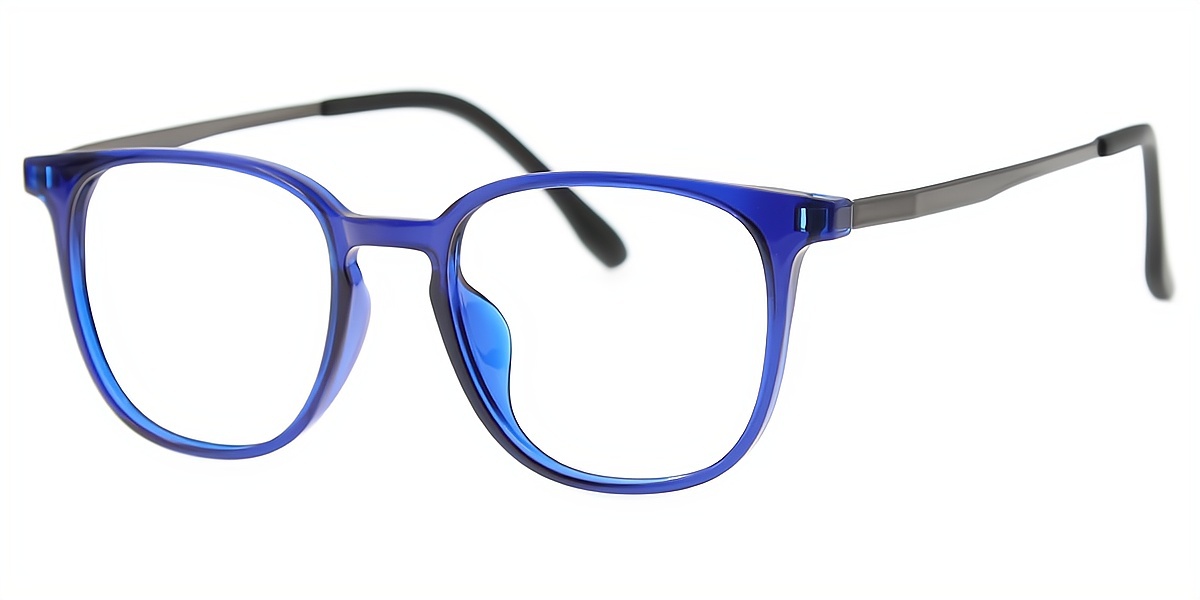Blue Horn Simple Mixed Materials Eyeglasses