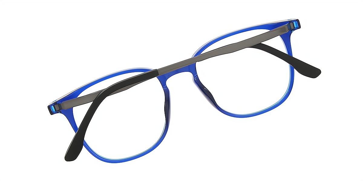 Blue Horn Simple Mixed Materials Eyeglasses
