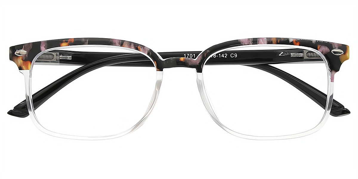 Mix Rectangle Retro Plastic Eyeglasses