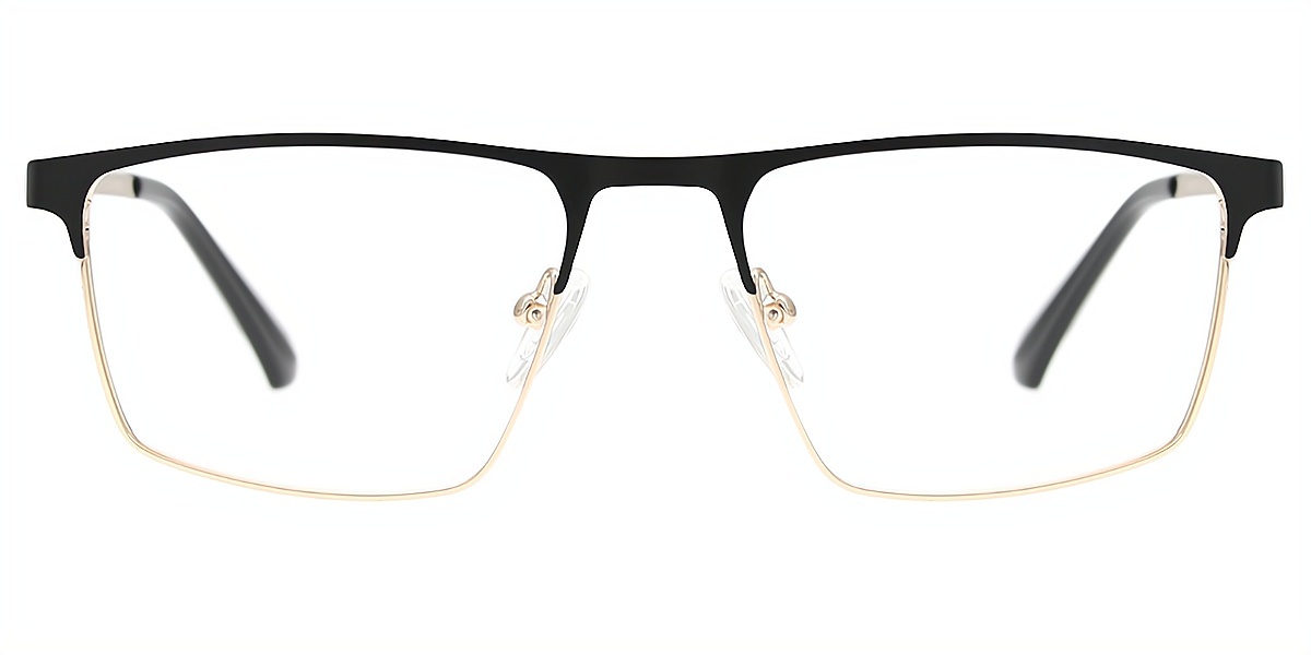 Golden Browline Retro Simple Metal Eyeglasses