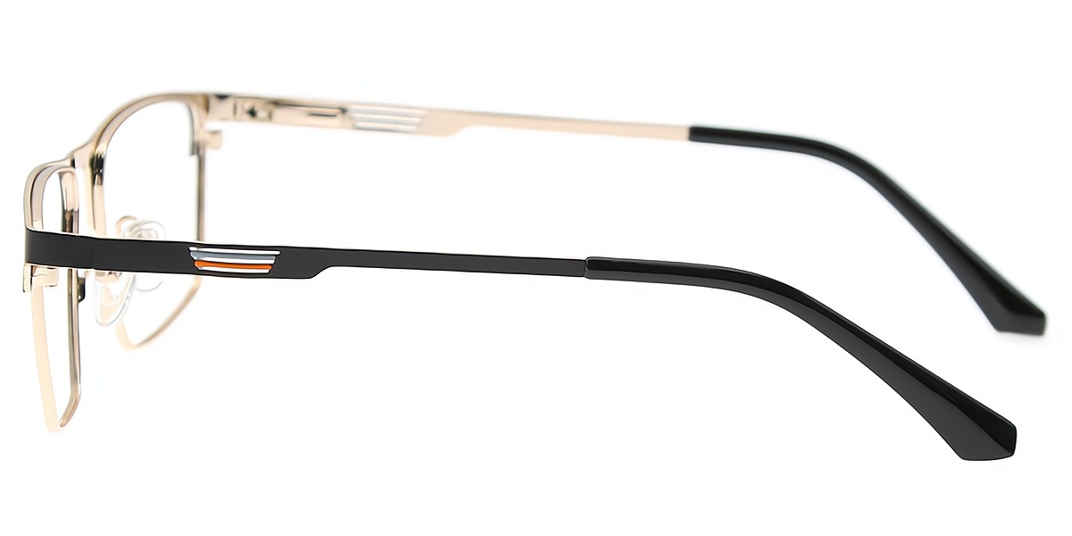 Golden Browline Retro Simple Metal Eyeglasses