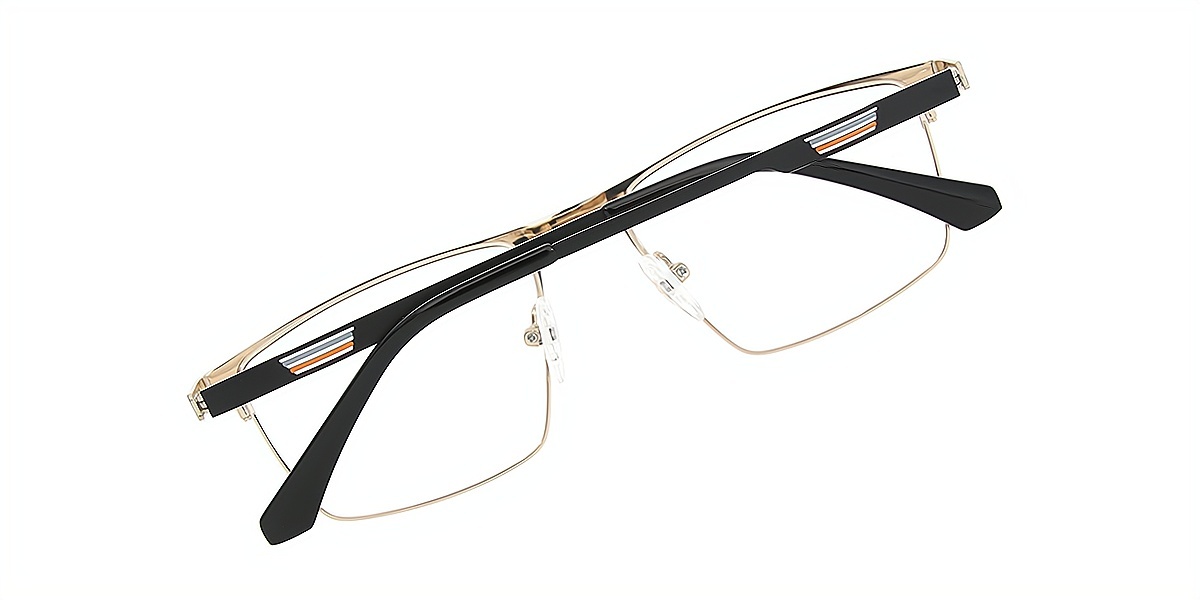 Golden Browline Retro Simple Metal Eyeglasses