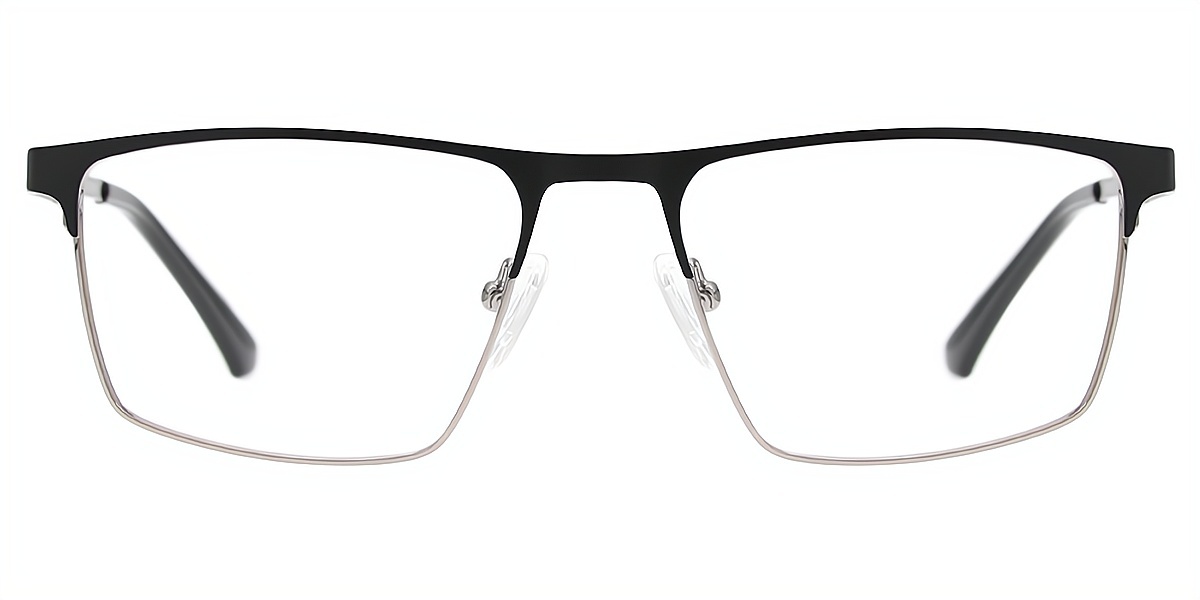 Silver Browline Retro Simple Metal Eyeglasses