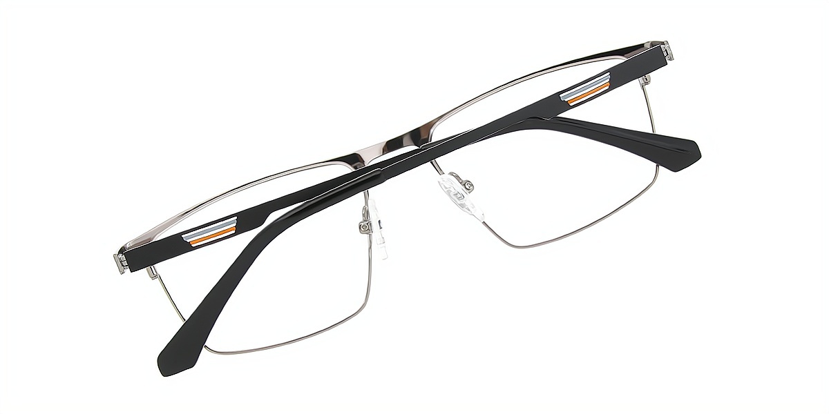 Silver Browline Retro Simple Metal Eyeglasses