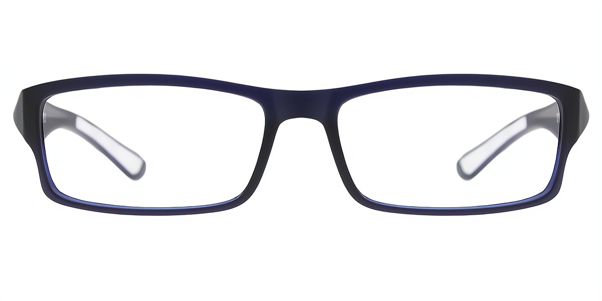 Blue Rectangle Chic Plastic Eyeglasses