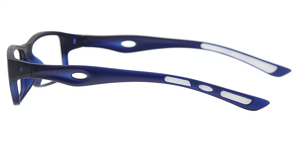 Blue Rectangle Chic Plastic Eyeglasses