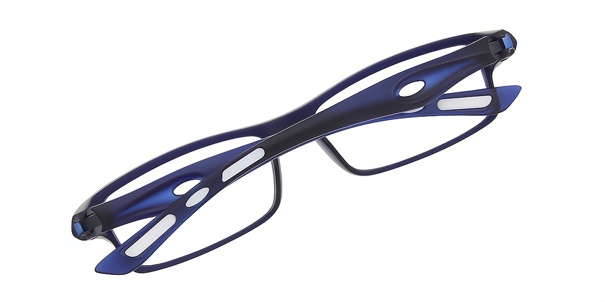 Blue Rectangle Chic Plastic Eyeglasses