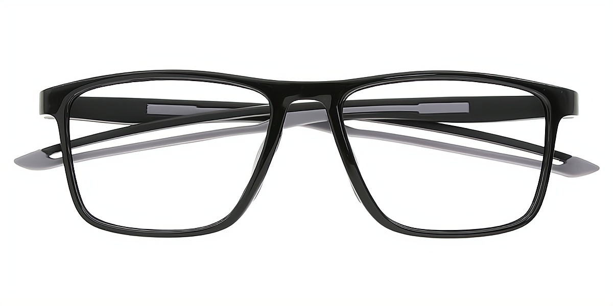 Black Horn Chic Plastic Eyeglasses