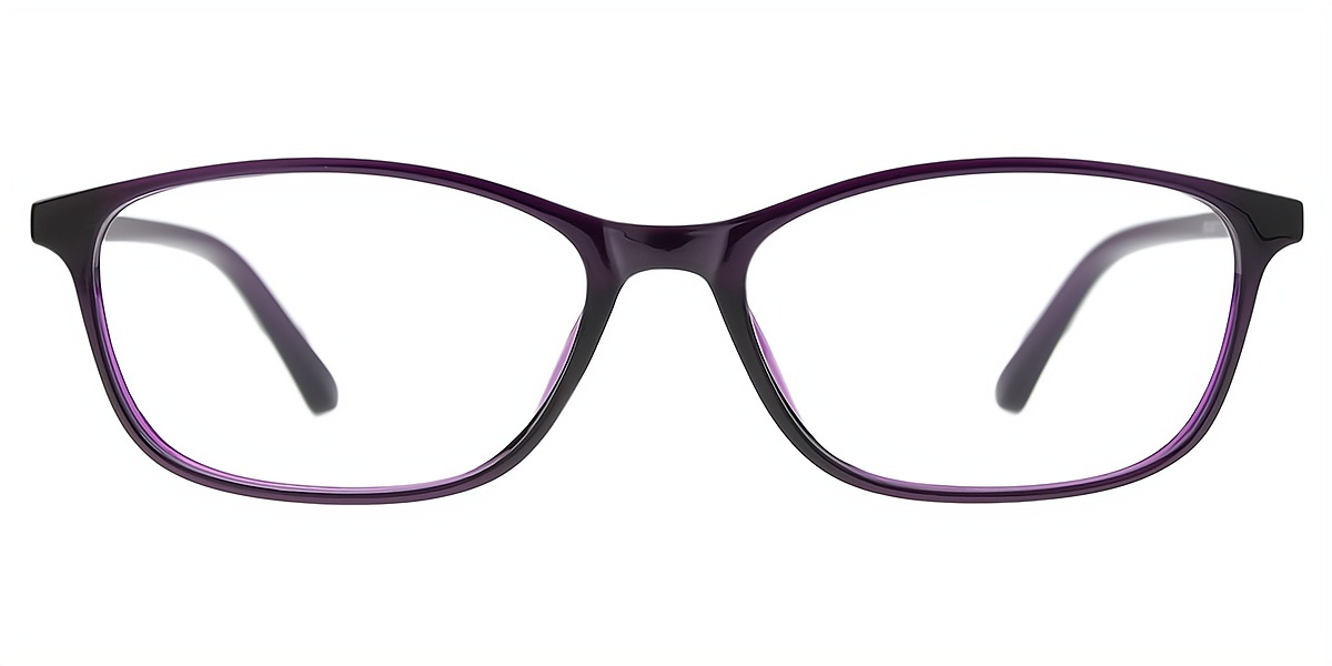 Purple Oval Simple Plastic Eyeglasses