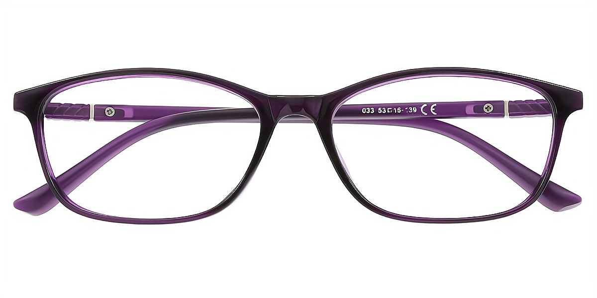Purple Oval Simple Plastic Eyeglasses