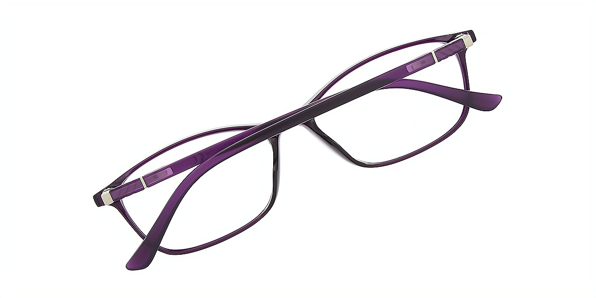 Purple Oval Simple Plastic Eyeglasses