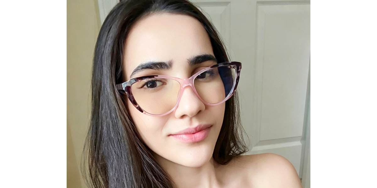 Pink Cat Eye Modish Plastic Eyeglasses