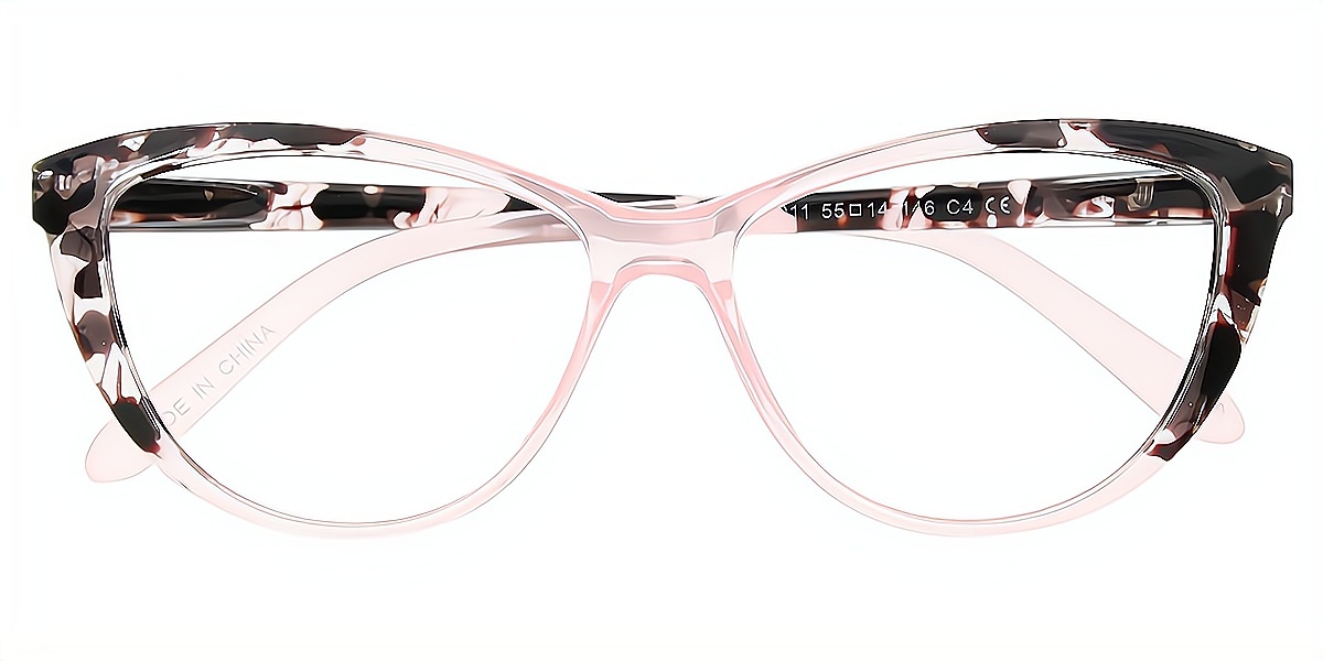Pink Cat Eye Modish Plastic Eyeglasses