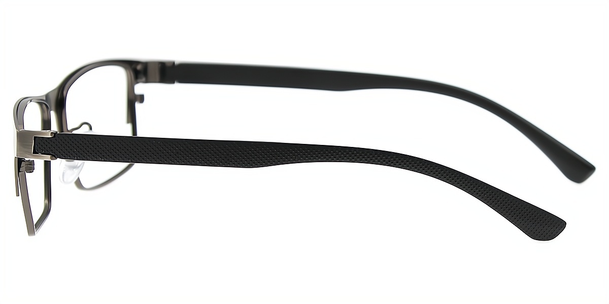Gray Rectangle Chic Metal Eyeglasses
